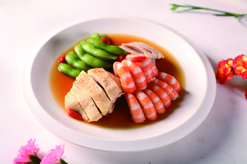 香糟四宝香橙水果沙拉青蒜羔羊肉阿婆拌豆腐金菇拌肚丝例酱香马鲛鱼例